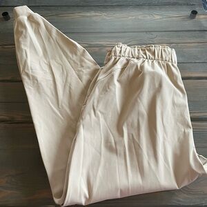 lululemon athletica Light Beige Elastic Waist Track Joggers